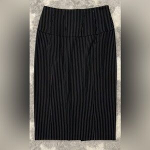 Body by Victoria High Waisted Pencil Skirt Size 2 Black Pinstriped Stretch